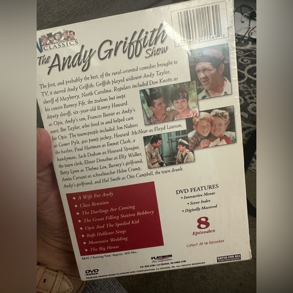 Classic Andy Griffith Show 8 episodes Box Set - Picture 4 of 4